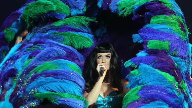 La cantante estadounidense Katy Perry durante una actuación.