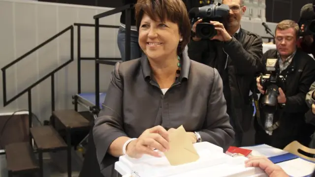 La líder del Partido Socialista francés, Martine Aubry.