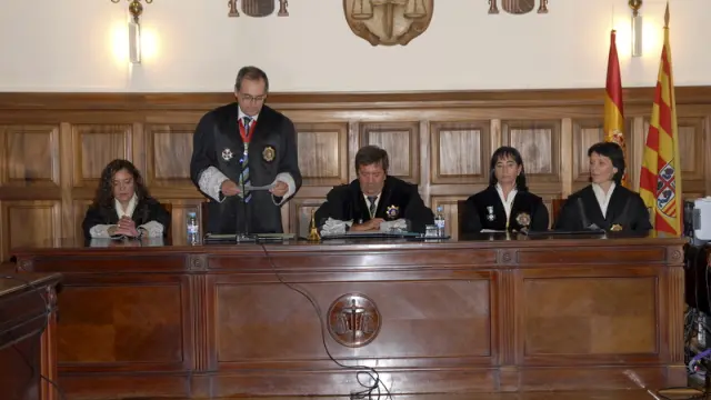 El fiscal jefe, Jesús Gargallo, durante su discurso en el acto de apertura del año judicial.