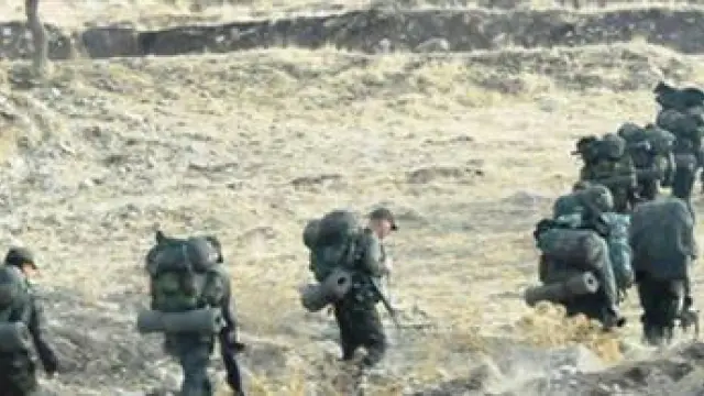 Un grupo de soldados, en una imagen de la TV turca