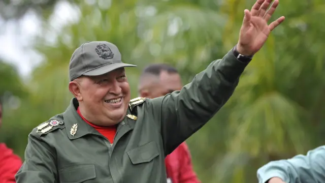 Hugo Chávez en su regreso a Venezuela