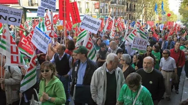 Manifestación por las calles del centro de Madrid