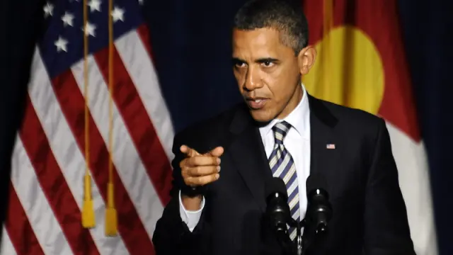 Barak Obama en una rueda de prensa reciente