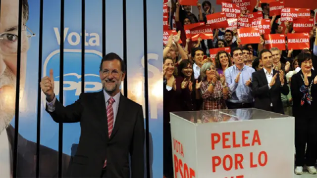 Actos de Rajoy y Rubalcaba al inicio de la campaña electoral