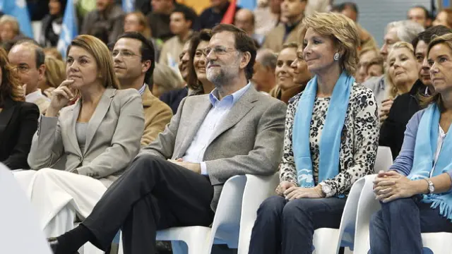 Rajoy, en el mitin del PP en Leganés