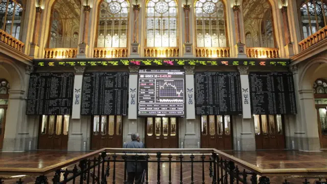 Imagen del interior del Palacio de la Bolsa de Madrid