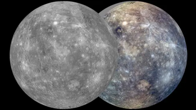 Imagen de Mercurio captada por la sonda Messenger