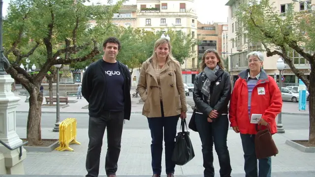 De izquierda a derecha, Javier Casado (Equo), Lucía Oliván (PP-PAR), Begoña Nasarre (PSOE) y Antonia Piedrafita (IU-CHA).