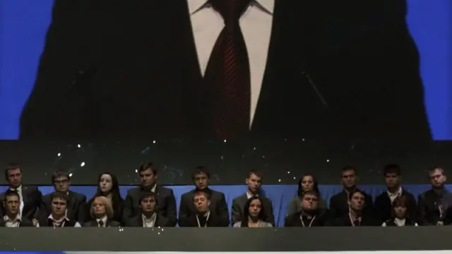 Putin, durante su discurso de hoy.
