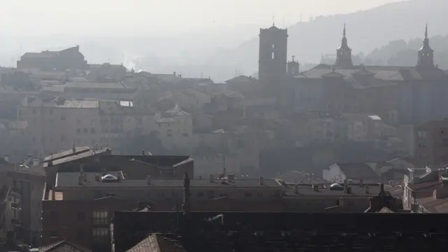 Teruel, cubierto por la niebla