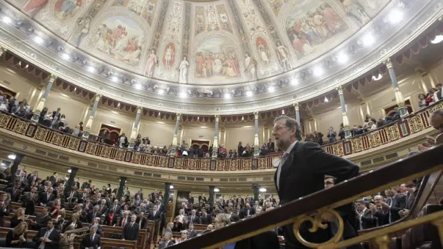 Mariano Rajoy, durante la sesión constitutiva de las Cortes