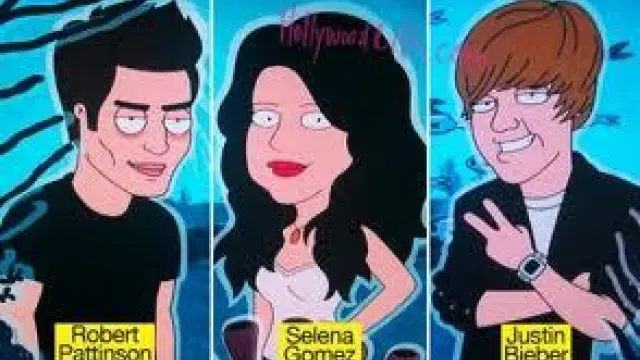 Robert Pattison, Selena Gómez y Justin Bieber, en 'Padre de familia'