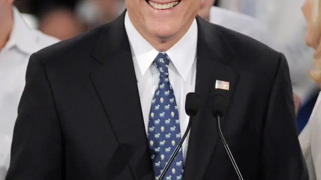 El exgobernador de Massachusetts y candidato presidencial republicano Mitt Romney