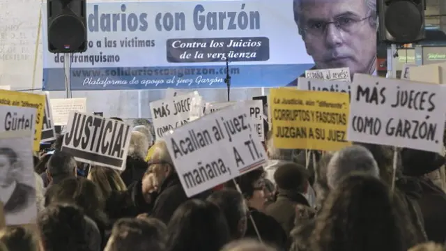 Manifestación en apoyo a Garzón