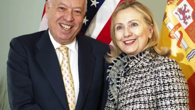 José Manuel García-Margallo y Hillary Clinton