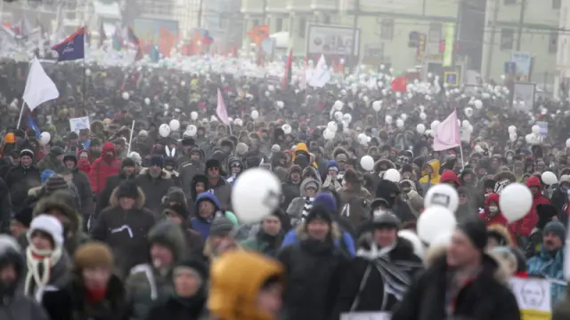200.000 personas se ha manifestado en las calles de Rusia