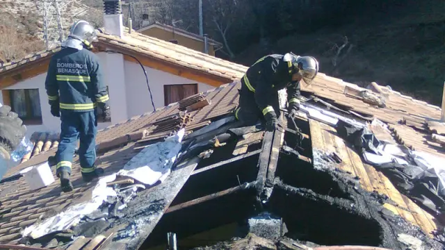 Incendio en una vivienda en Huesca