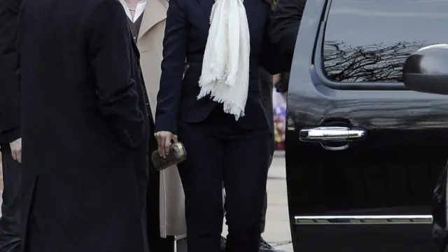 La cantante Alicia Keys asistió al funeral de la también cantante Whitney Houston.
