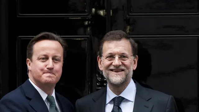 David Cameron y Mariano Rajoy en el 10 de Downing Street