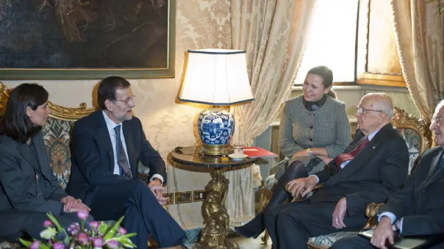 Rajoy recibido por el presidente de Italia
