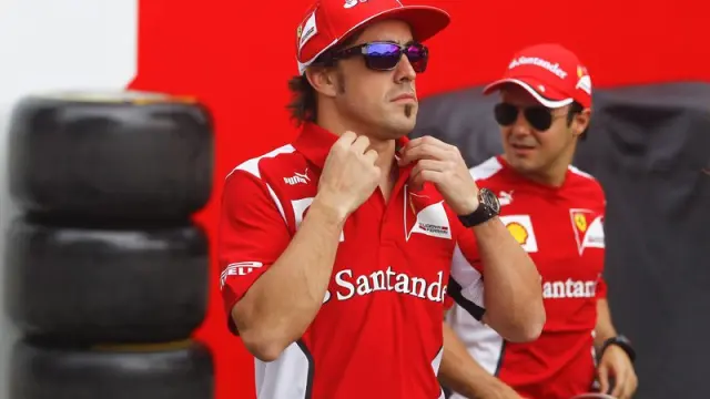 Fernando Alonso y Felipe Massa, compañeros en Ferrari
