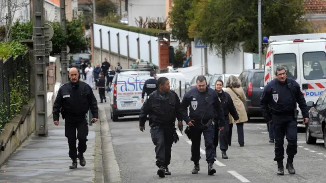 Policías franceses, en el tiroteo de Toulouse