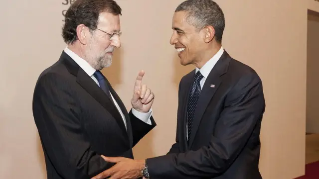 Mariano Rajoy junto a Barack Obama