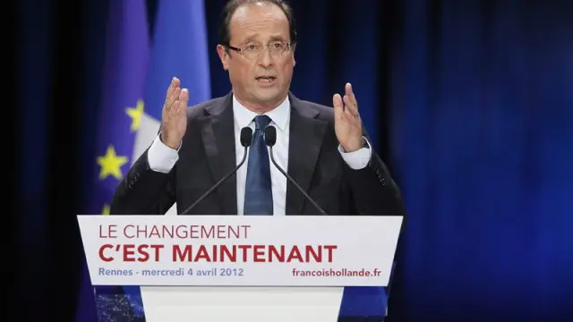 Hollande en el mitin de Rennes