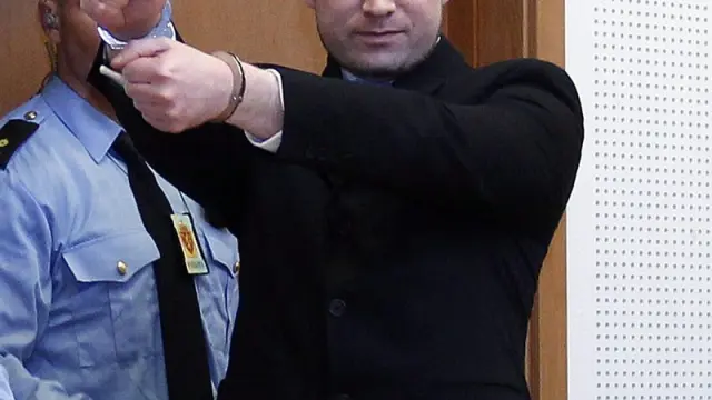 Breivik durante el juicio