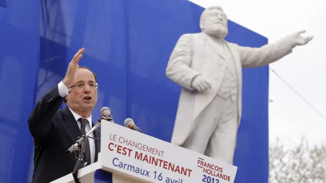 El candidato francés en un mitin reciente