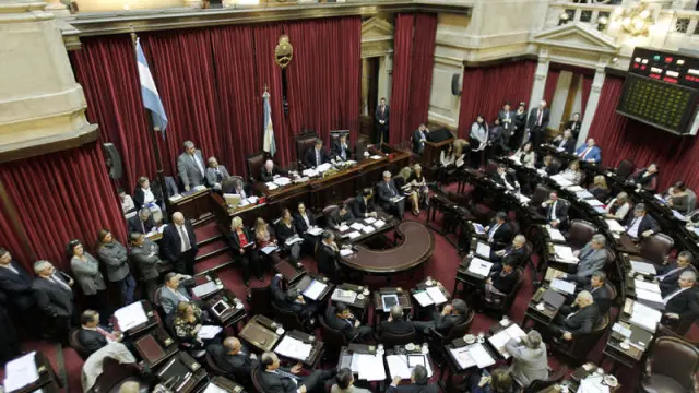 Votación en el Senado argentino