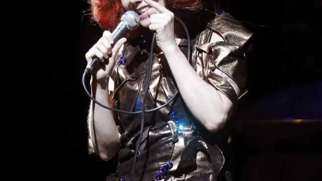 Björk, en un concierto en marzo en Chile