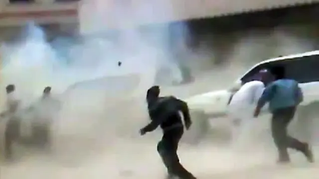 Fotograma del video de las consecuencias del atentado