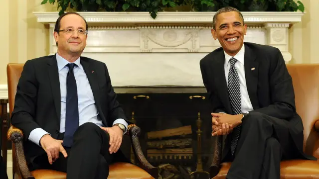 Barack Obama y Francois Hollande