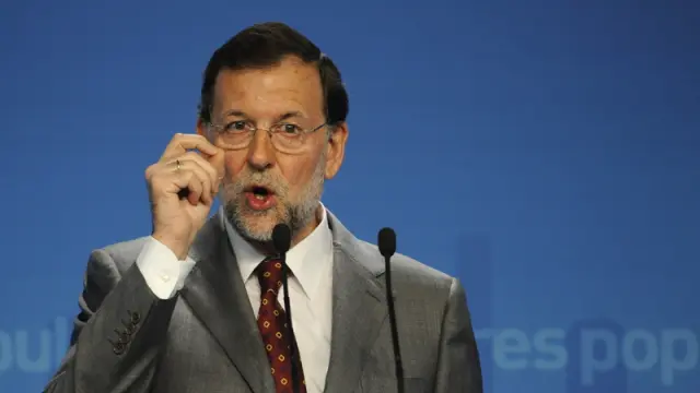 Rajoy durante su comparecencia esta mañana