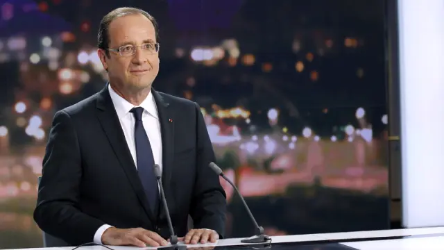 Hollande durante la entrevista en France2