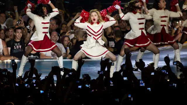 Momento del concierto de Madonna en Tel Aviv