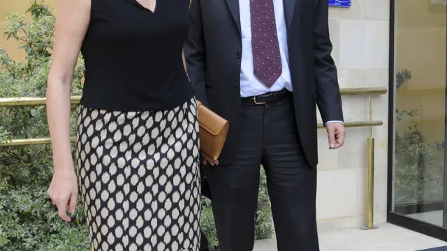 El expresidente del Gobierno José Luis Rodriguez Zapatero acompañado de su esposa, Sonsoles Espinosa