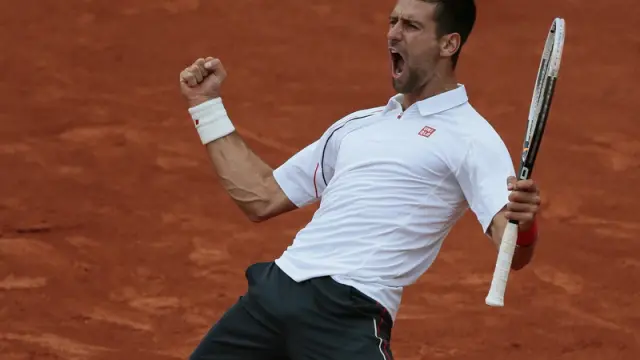 Novak celebra su triunfo