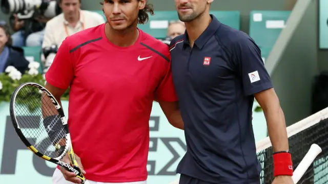 Nadal y Djokovic antes de empezar el encuentro