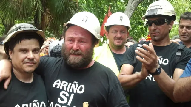 Los mineros aragoneses ya estuvieron en la manifestación del pasado domingo en Madrid.