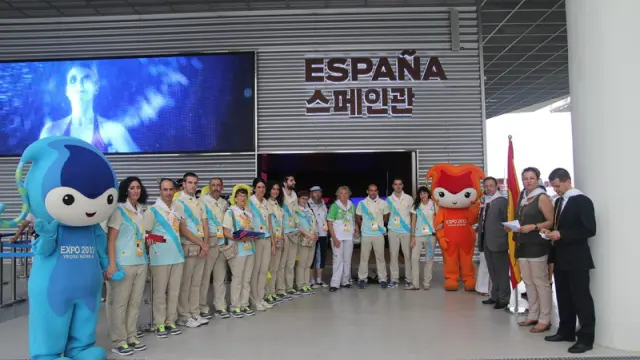 Voluntarios zaragozanos en la Expo Yeosu 2012