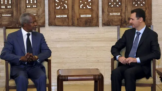 Annan y Al Asad acuerdan un "enfoque" para acabar con la violencia en Siria