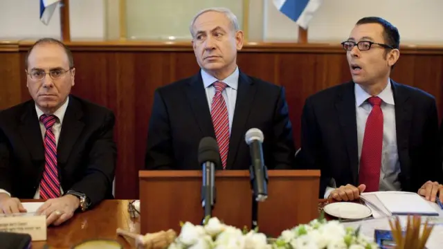 Reunión del gabinete de Netanyahu