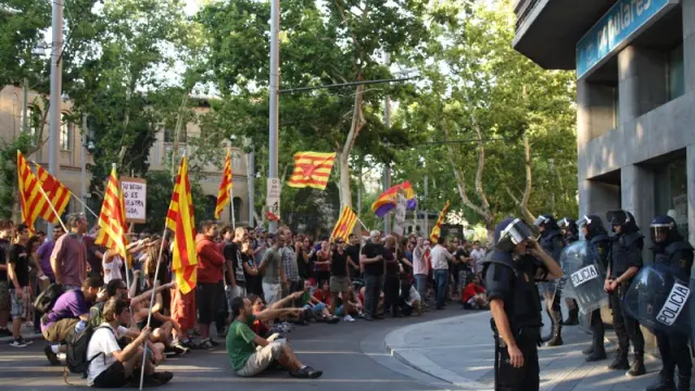 Manifestación en Zaragoza contra de los ajustes del Gobierno