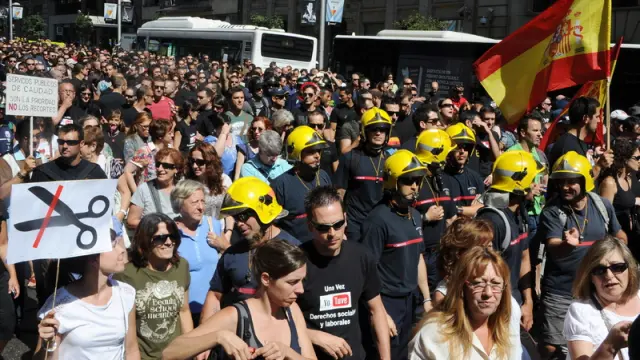 Protestas de los funcionarios en Madrid