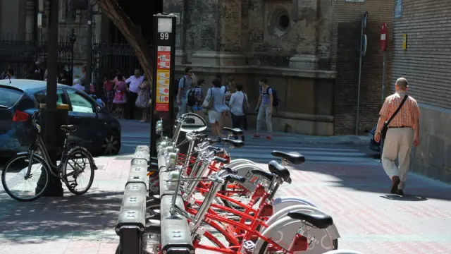 El servicio de alquiler de bicicletas del Ayuntamiento de Zaragoza.