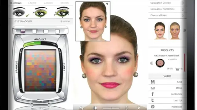 Aplicación 'Makeup' de Modiface, para probar el maquillaje antes de comprar
