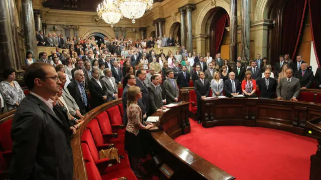 Pleno del Parlamento catalán.
