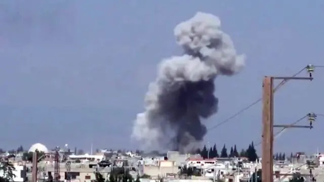 Uno de los bombardeos en Siria